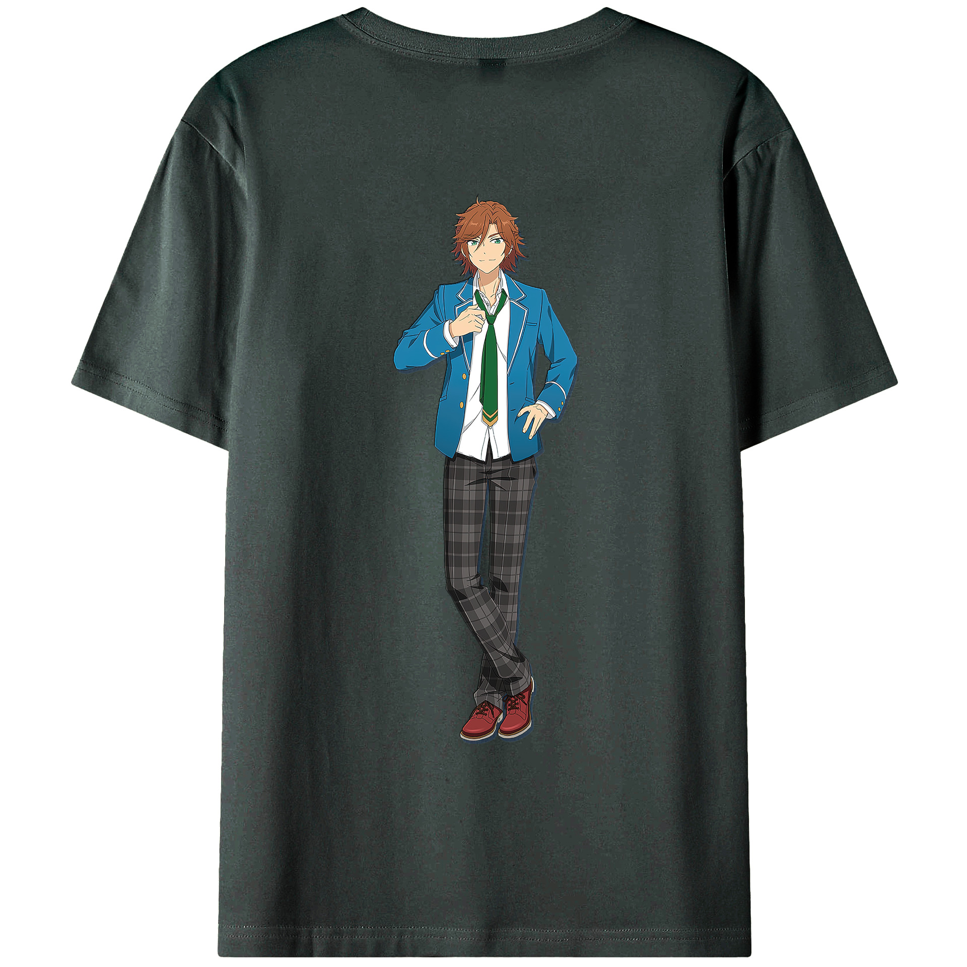（画像用） あんさんぶるスターズ! Ensemble Stars 綿100％ メンズ半袖Tシャツ（バックプリント） 通気性